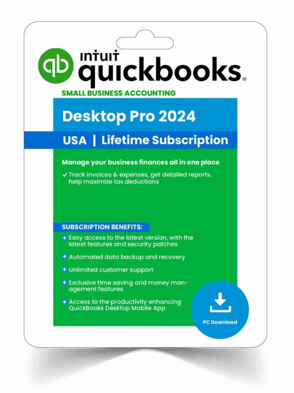 QuickBooks Desktop Pro 2024 Lifetime Activation