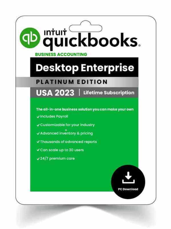 QuickBooks Desktop Enterprise 2023 US Version- Lifetime Activation