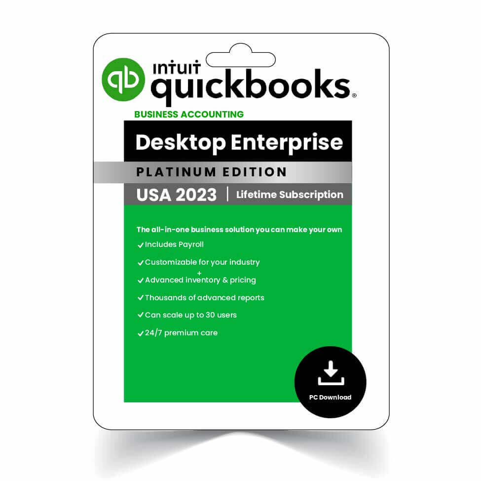 QuickBooks Desktop Enterprise 2023 US Version- Lifetime Activation